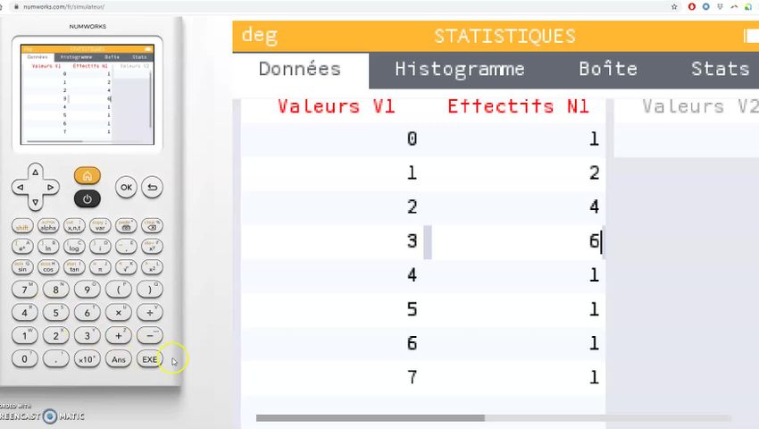 Réalisations de diagrammes statistiques avec la CASIO GRAPH 35+