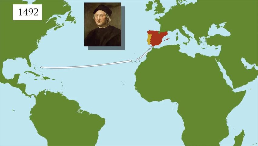 Le traité de Tordesillas (1494) le partage du monde (carte animée) - PeerTube Lycée Connecté