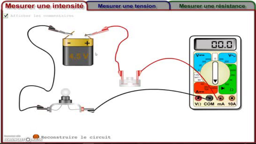 Tutoriel : Utilisation de l'ampèremètre 